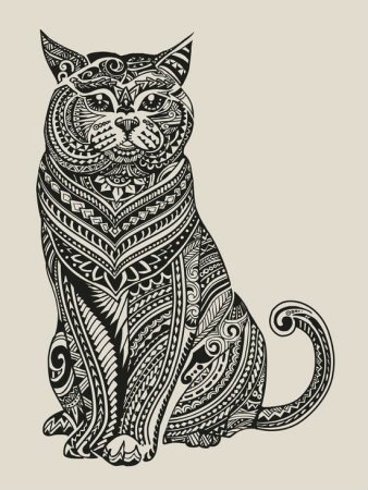 Кот орнамент