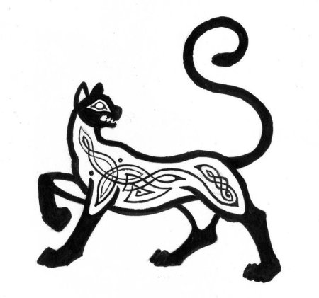 Кошка в кельтском стиле