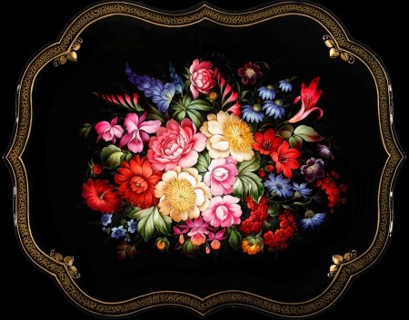 Жостовская роспись орнамент