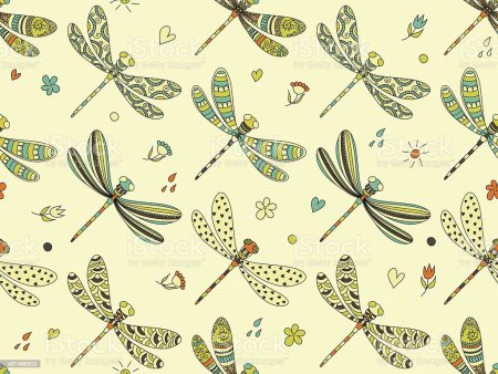 Стрекоза узор