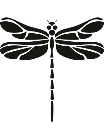 Стрекоза трафарет для вырезания