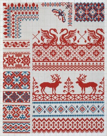 Русский народный орнамент вышивка крестом