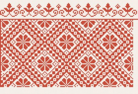 Геометрический орнамент вышивка