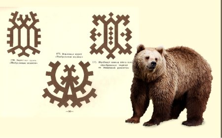 Орнамент медведь Ханты манси