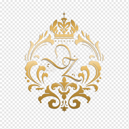 Круглая рамка с вензелями