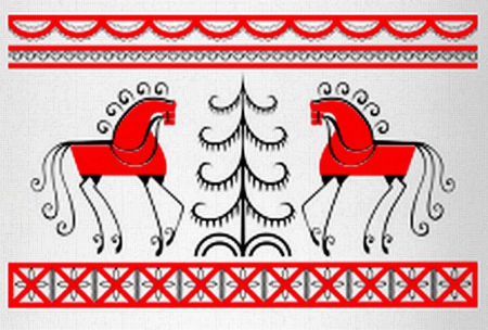 Северная роспись Мезенская
