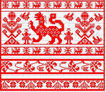 Чувашский орнамент зооморфный