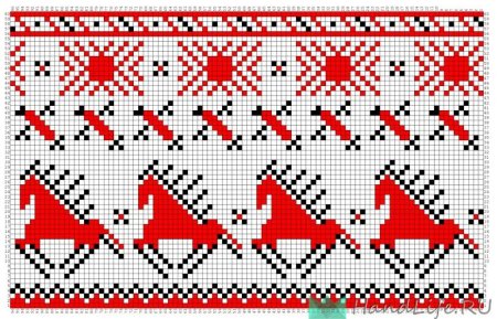 Мезенская роспись вышивка