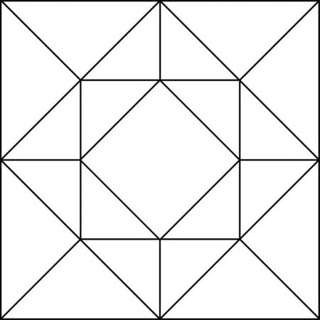 Рисование геометрического орнамента в квадрате