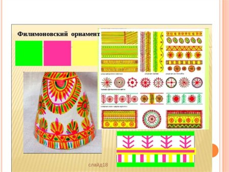Элементы филимоновской росписи