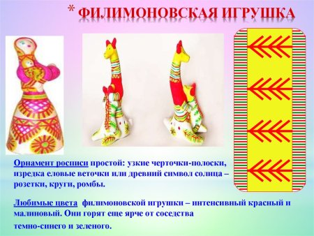 Филимоновская игрушка элементы росписи