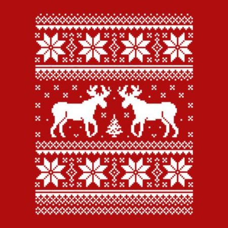 Новогодний орнамент с оленями