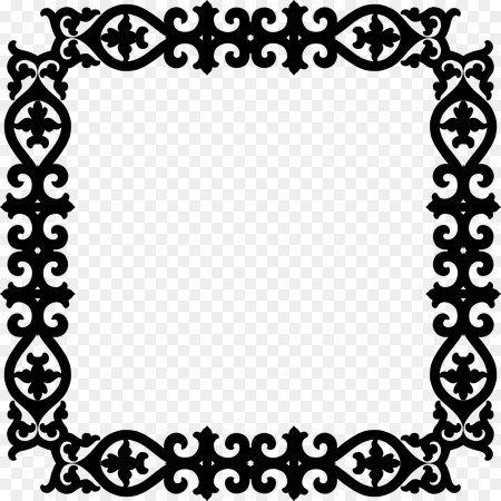 Кыргызский орнамент рамка