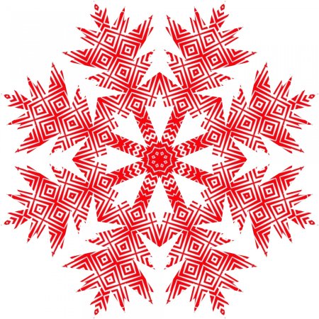 Красные снежинки