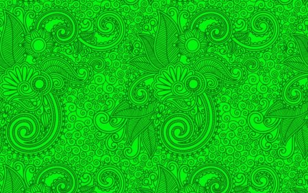 Зеленый фон с орнаментом