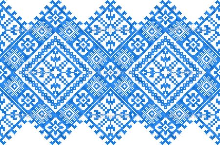 Белорусские узоры синие