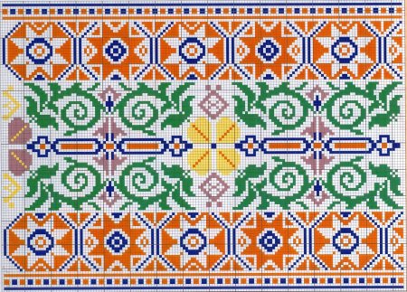 Татарский геометрический орнамент рушник