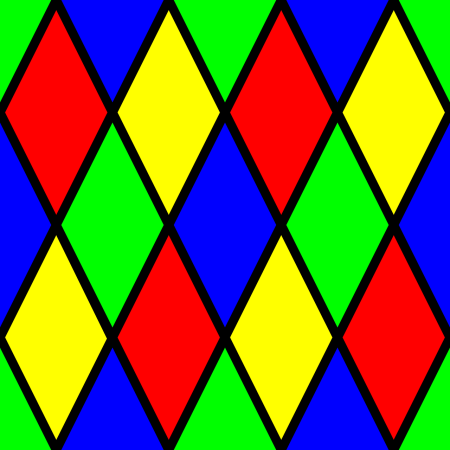 Цветные ромбы