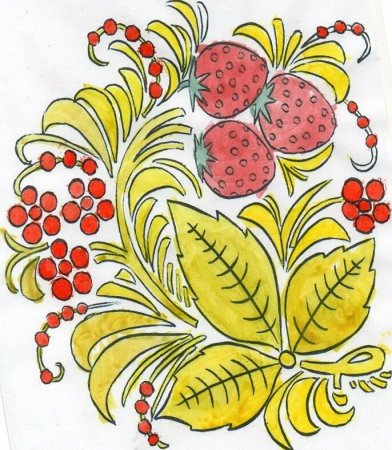 Рисунок под хохлому
