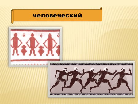 Человеческий орнамент в полосе