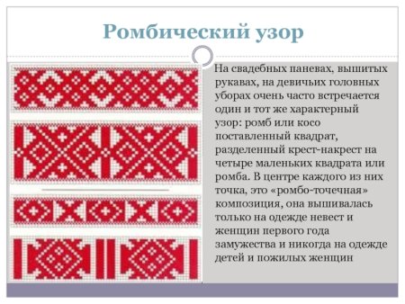 Геометрические орнаменты в русской вышивке значение