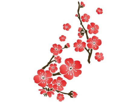 Японские узоры на белом фоне