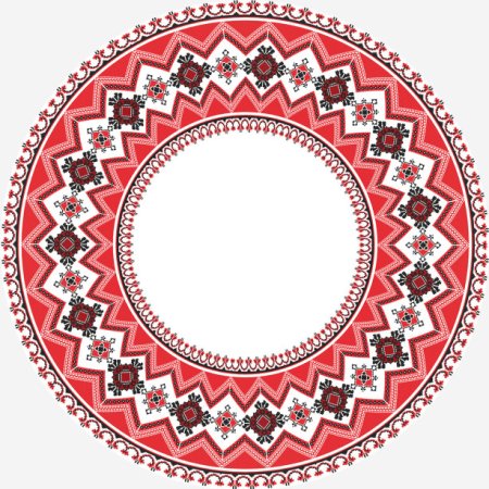 Украинский орнамент по кругу