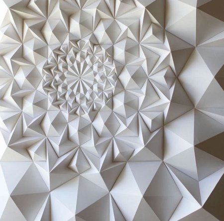 Геометрические скульптуры из бумаги Matthew Shlian