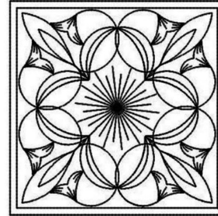 Декоративный узор в квадрате