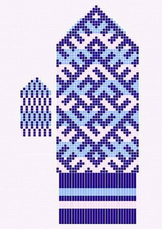 Зимняя Радуга варежки жаккард