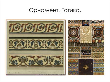 Готический орнамент в полосе