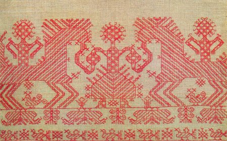 Гангур орнамент народной вышивки Славянского