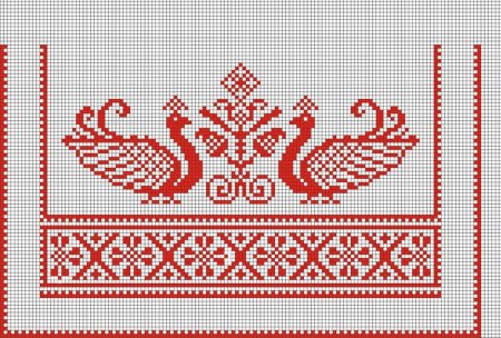 Гангур орнамент народной вышивки Славянского населения Кубани