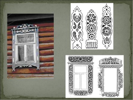 Эскиз фасада русской избы