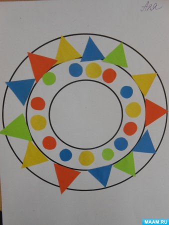 Детские тарелочки с геометрическими фигурами