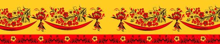 Хохломская роспись в линии