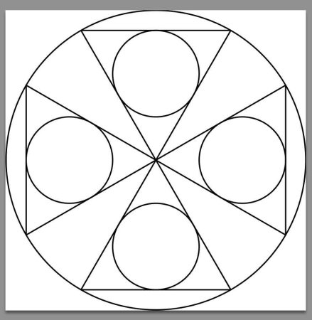 Рисование геометрического орнамента в круге