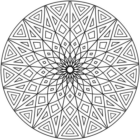 Орнамент в круге из геометрических фигур (46 фото)