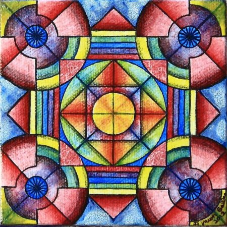 Симметричный орнамент из геометрических фигур (41 фото)