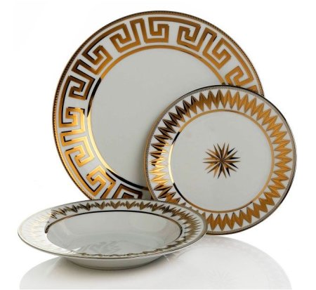Тарелки с греческим орнаментом