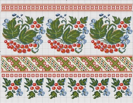 Рушники славянские схемы вышивки крестом