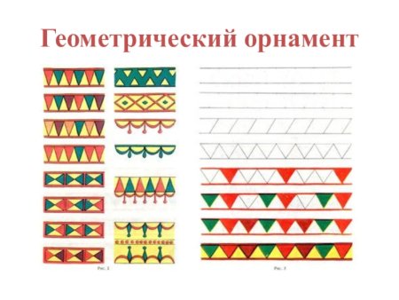 Геометрический орнамент в полосе