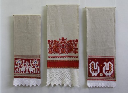 Русская вышивка полотенце