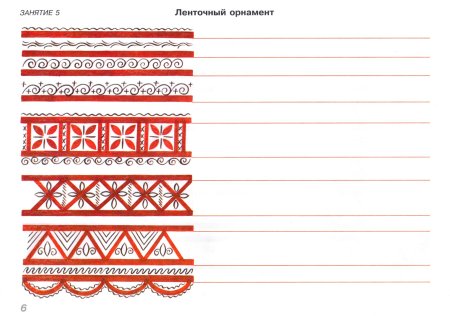 Ленточный Мезенский орнамент
