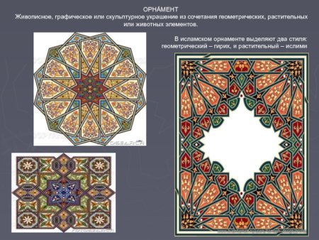 Сочетание растительного и геометрического орнамента