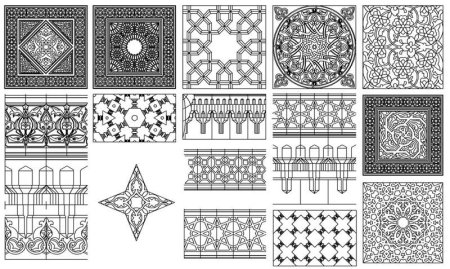 Восточный орнамент из геометрических элементов (44 фото)