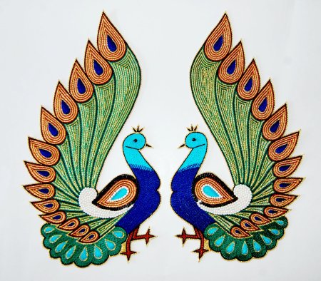 Вышивка indian Peacock