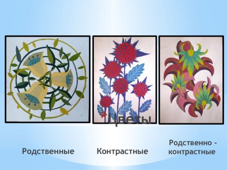 Родственные цвета композиция