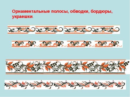 Орнаментальная полоса в Городецкой росписи