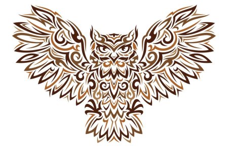 Тату Сова трайбл